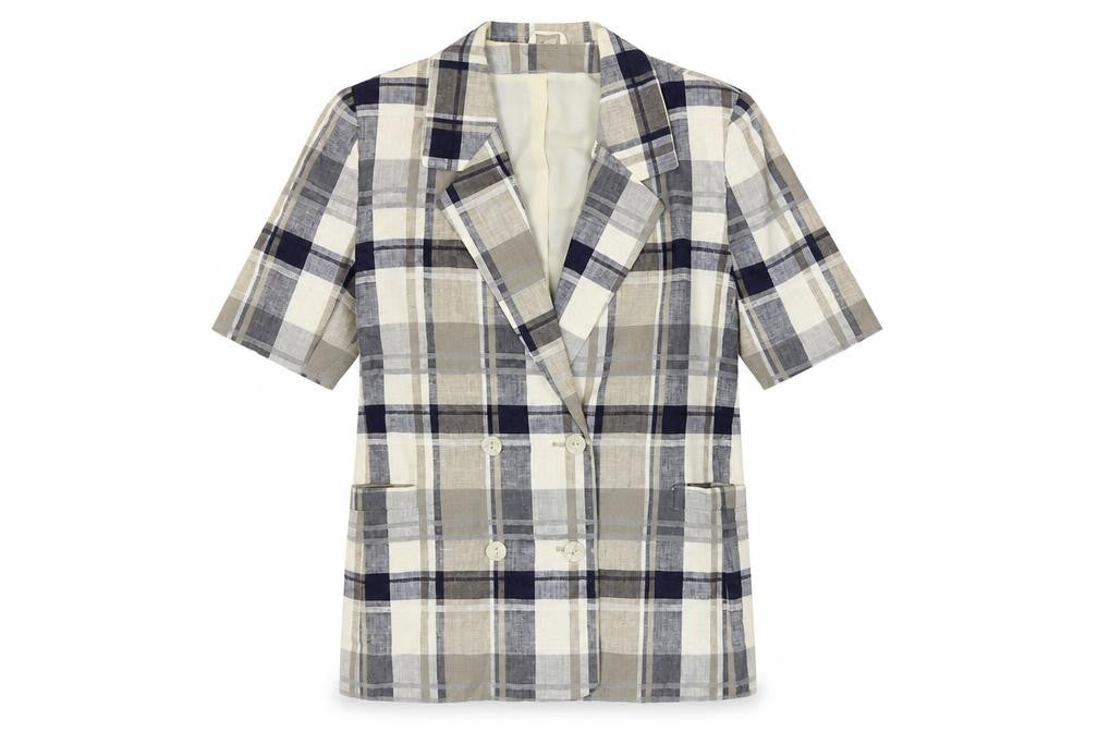 Preworn  Womens Black Check  Jacket Coat Size 14