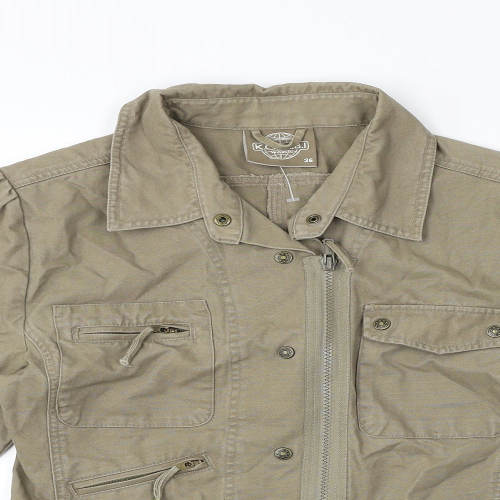 k.o.m.b.i Womens Brown   Jacket Coat Size 8