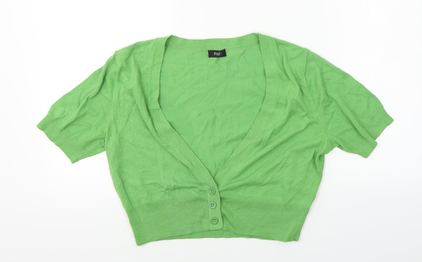 F&F  Womens Green   Cardigan Jumper Size 14