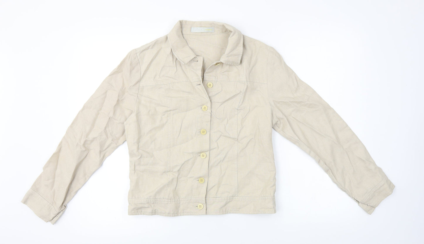 Kaliko Womens Beige   Jacket Coat Size 10