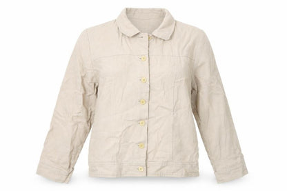 Front view of Kaliko women’s beige jacket coat, size UK 10
