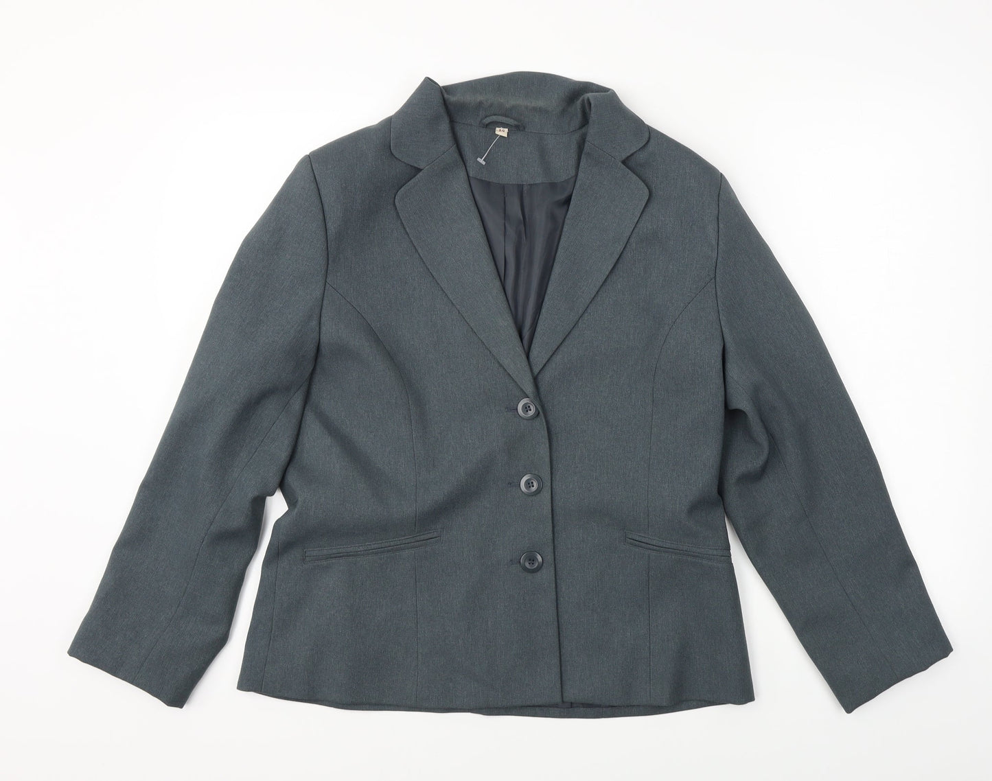Preworn Womens Grey   Jacket Blazer Size 14