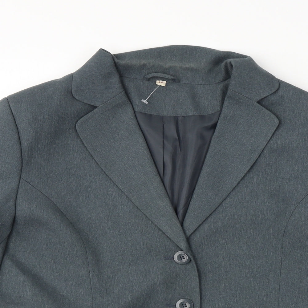 Preworn Womens Grey   Jacket Blazer Size 14