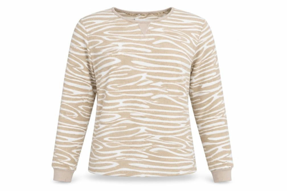 lounge&sleep  Womens Beige Animal Print  Pullover Jumper Size 14
