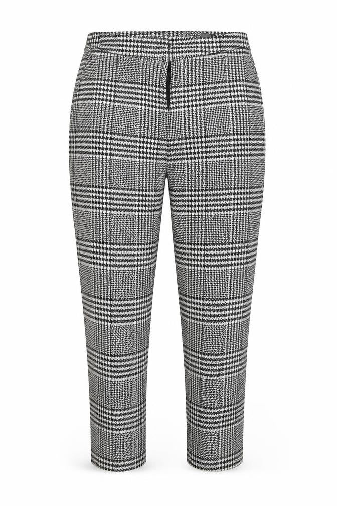 H&M  Womens Grey Check  Trousers  Size 10 L24 in