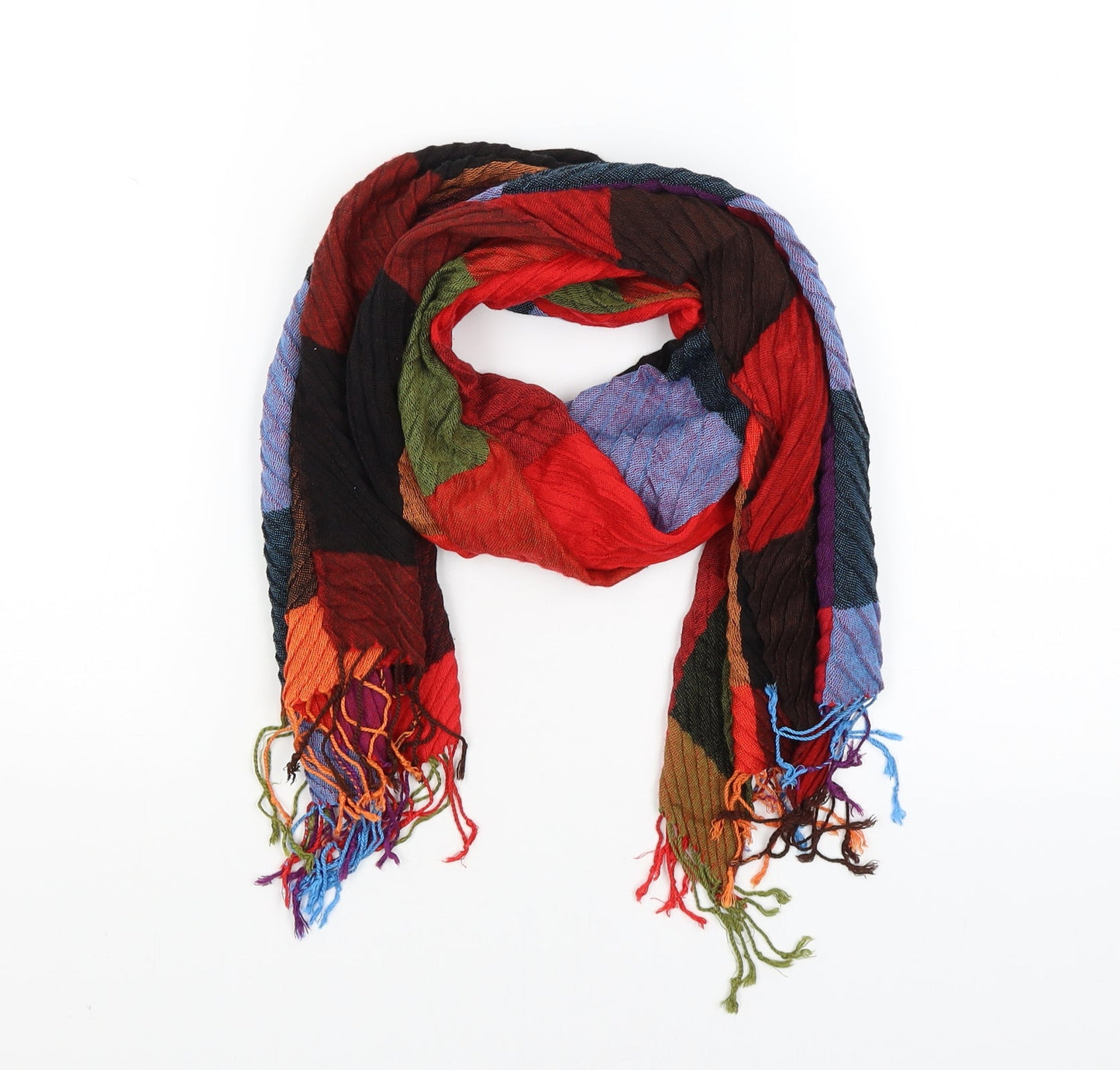 Preworn Womens Multicoloured Check   Scarf
