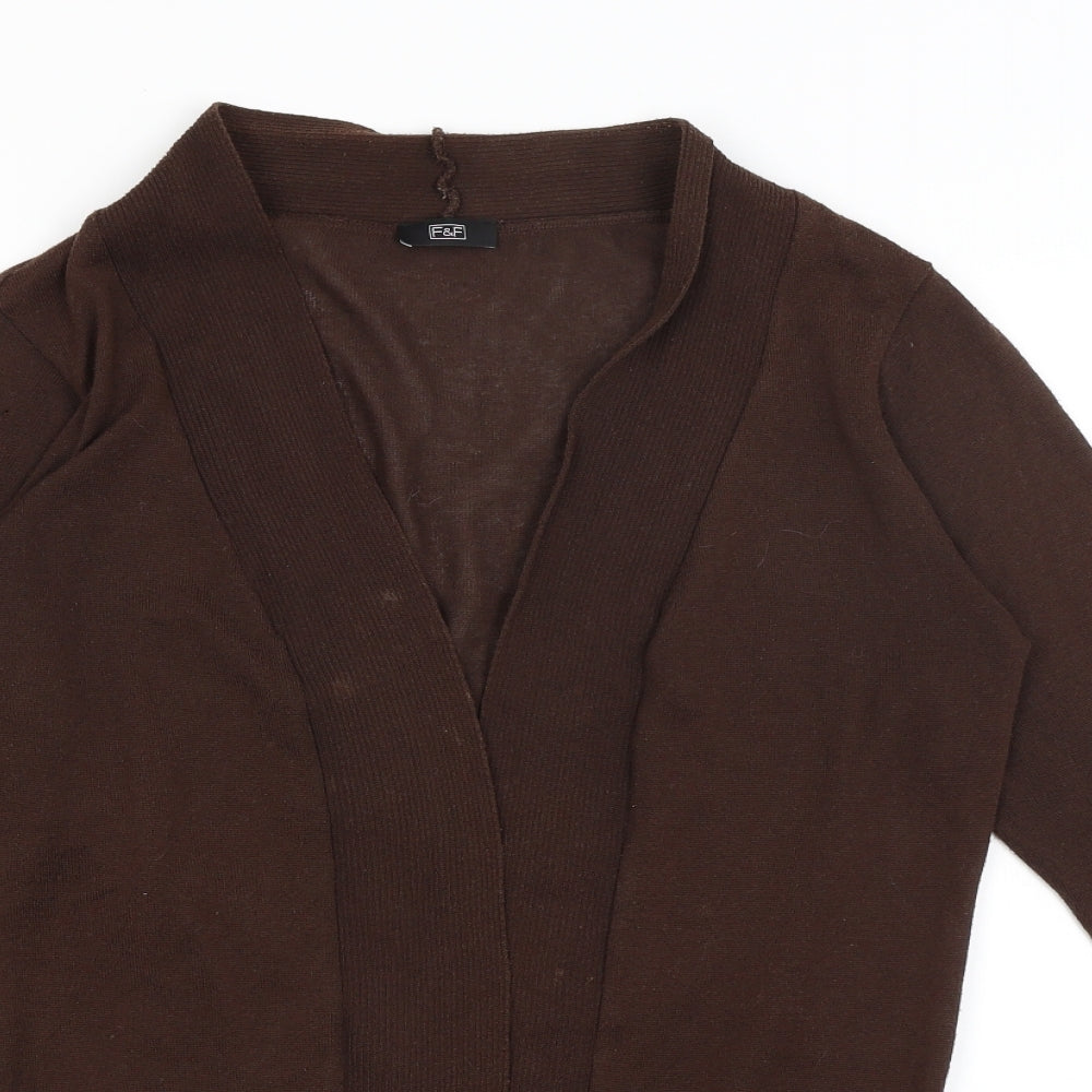 F&F Womens Brown   Wrap Jumper Size 14