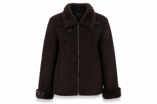 Bonmarché Womens Brown Overcoat Coat Size 16