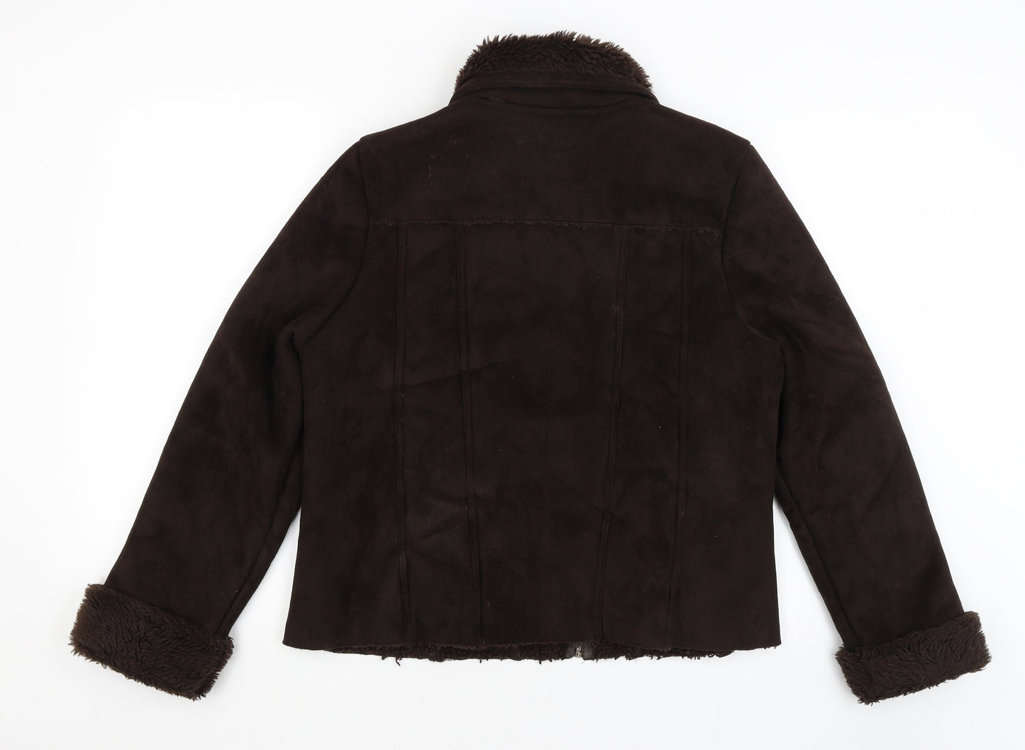 BM Womens Brown   Overcoat Coat Size 16