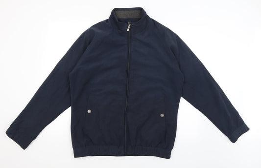 Lincoln Mens Blue   Windbreaker Coat Size M