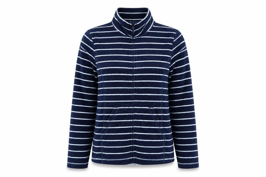 George Womens Blue Striped  Full Zip Jumper Size 10