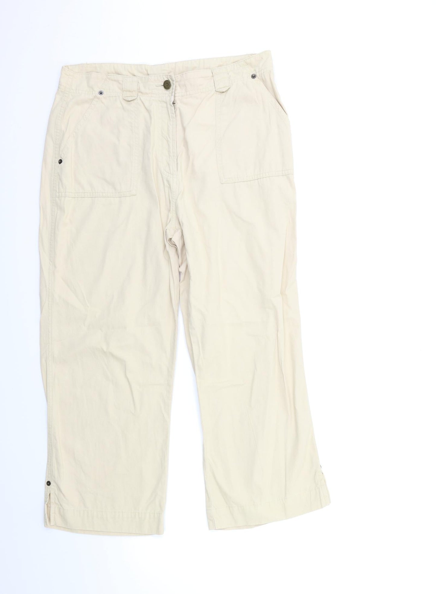 Marks and Spencer Womens Beige   Trousers  Size 14 L25 in