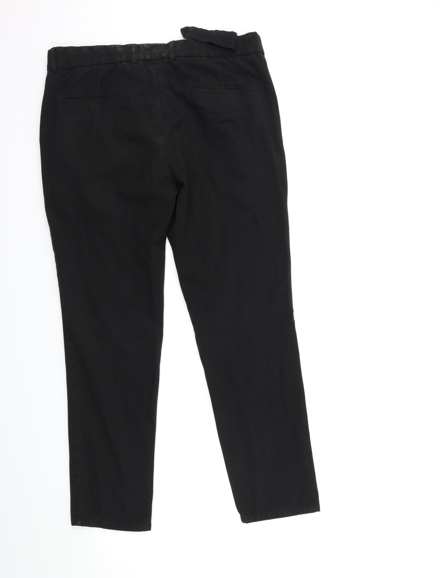 Preworn Womens Black   Trousers  Size 32 in L27 in