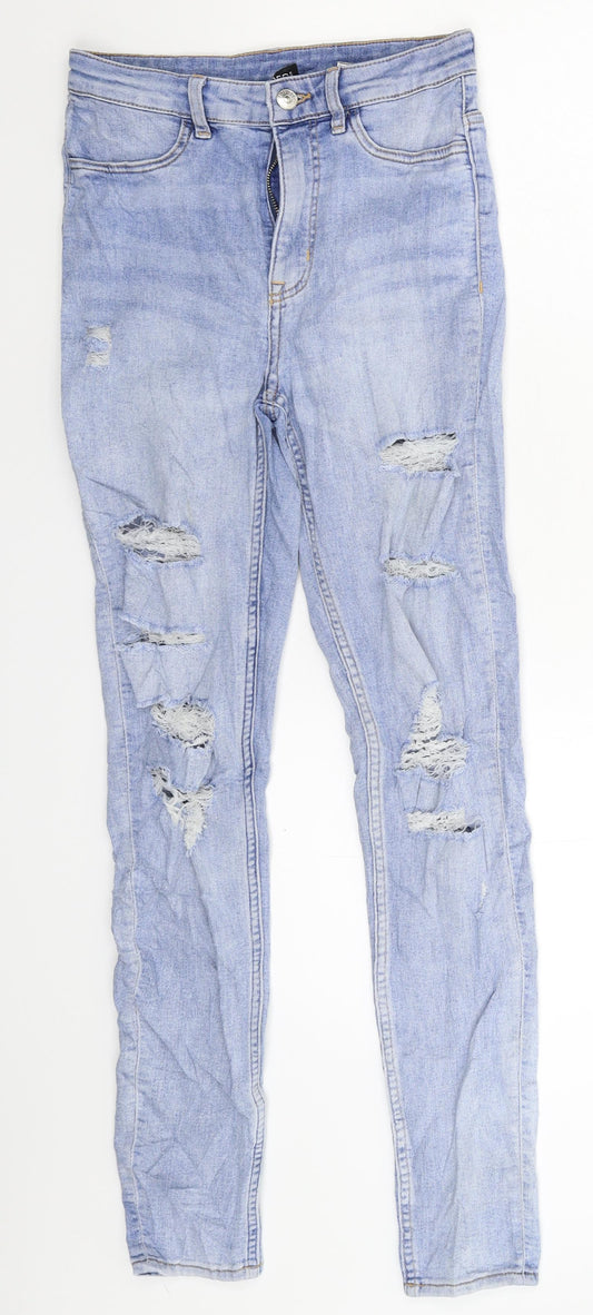 Divided Womens Blue  Denim Skinny Jeans Size 8 L27 in