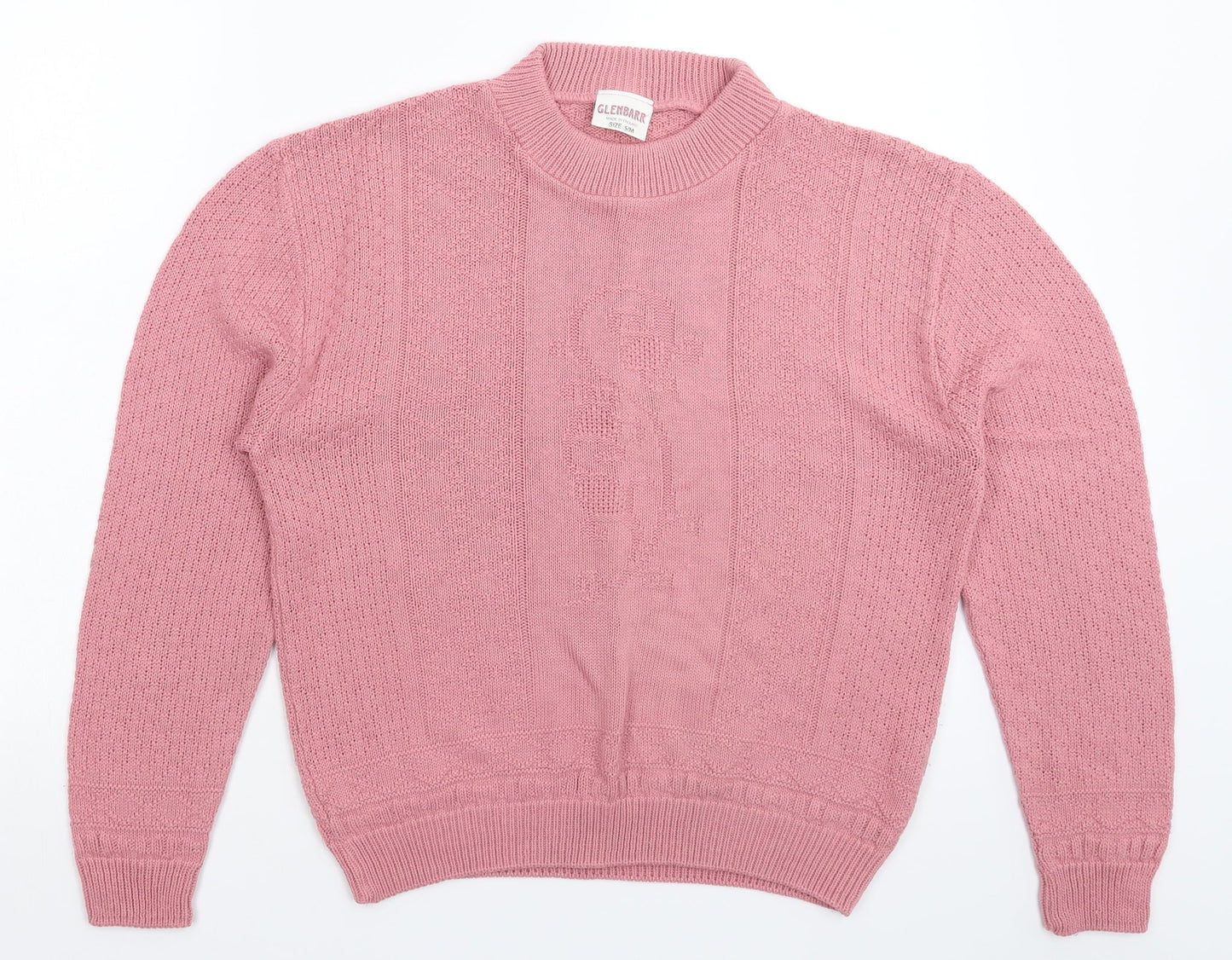 Glenbarr Womens Pink  Knit Pullover Jumper Size M
