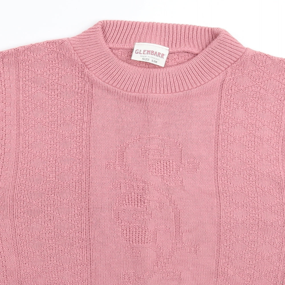 Glenbarr Womens Pink  Knit Pullover Jumper Size M