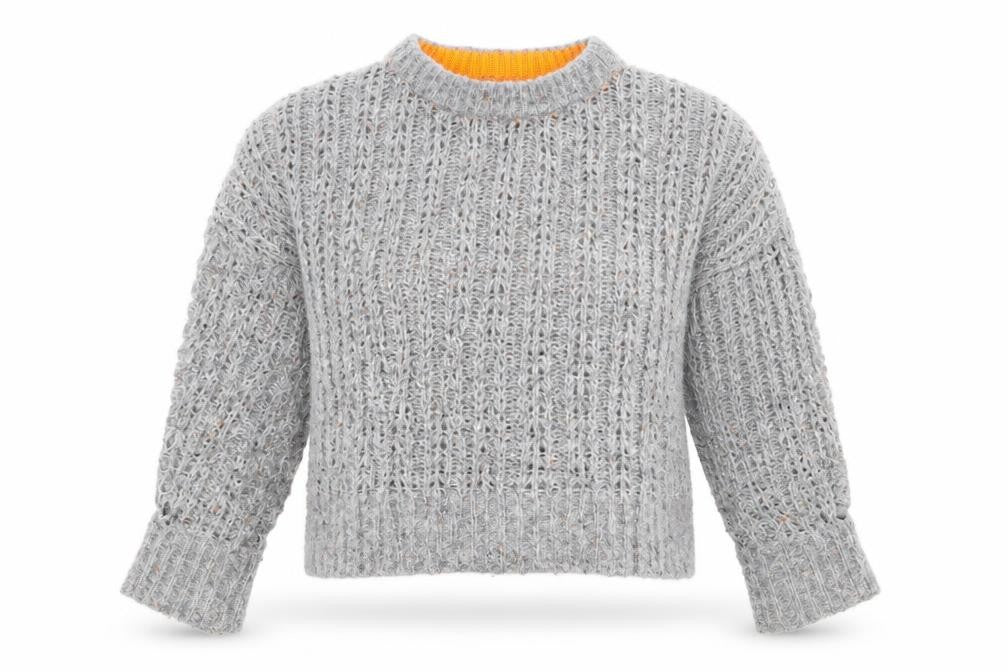 Topshop Womens Grey  Knit Pullover Jumper Size 4