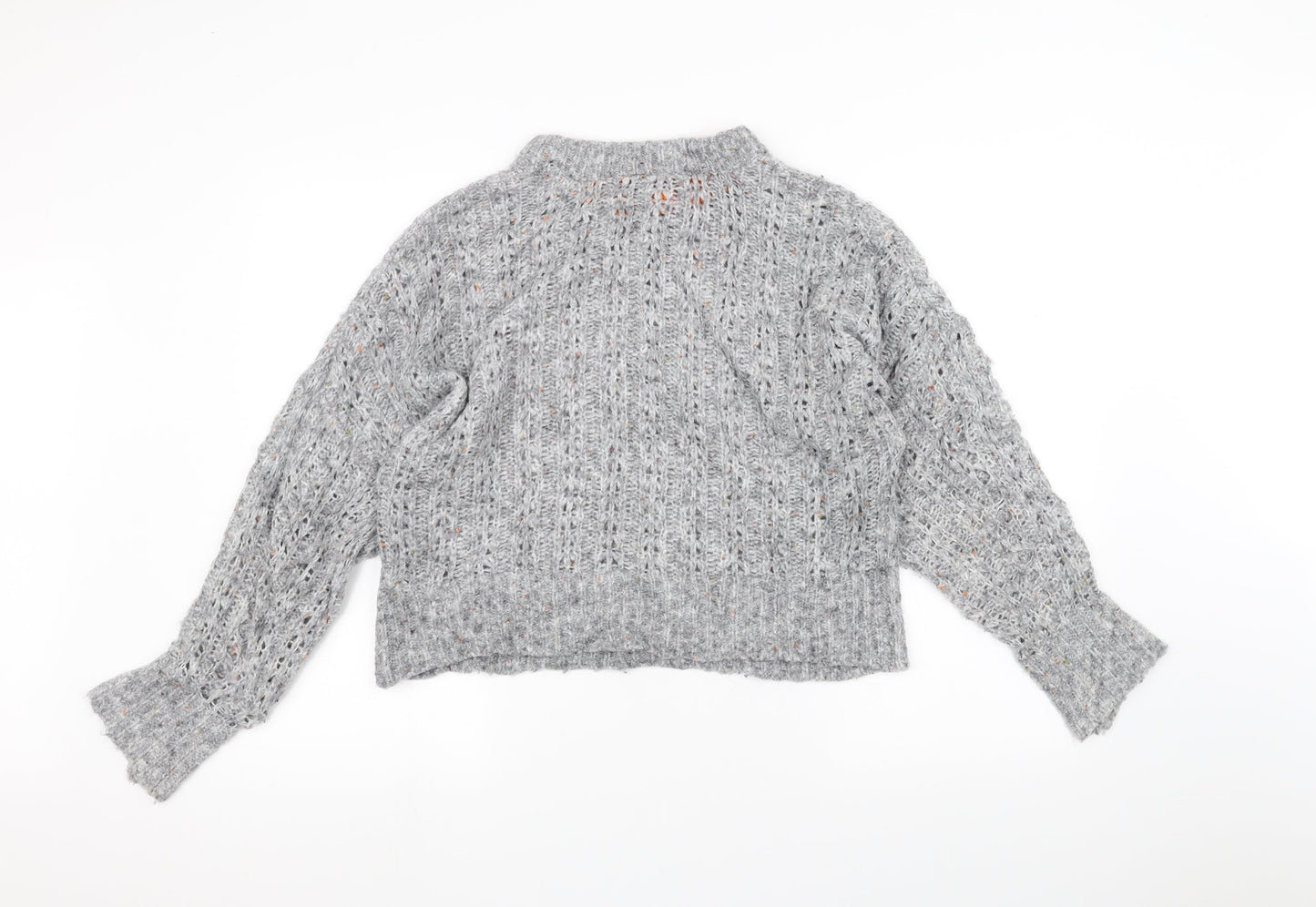 Topshop Womens Grey  Knit Pullover Jumper Size 4