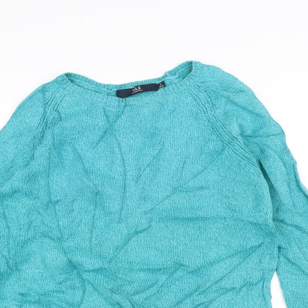 ISLE Womens Blue   Pullover Jumper Size S