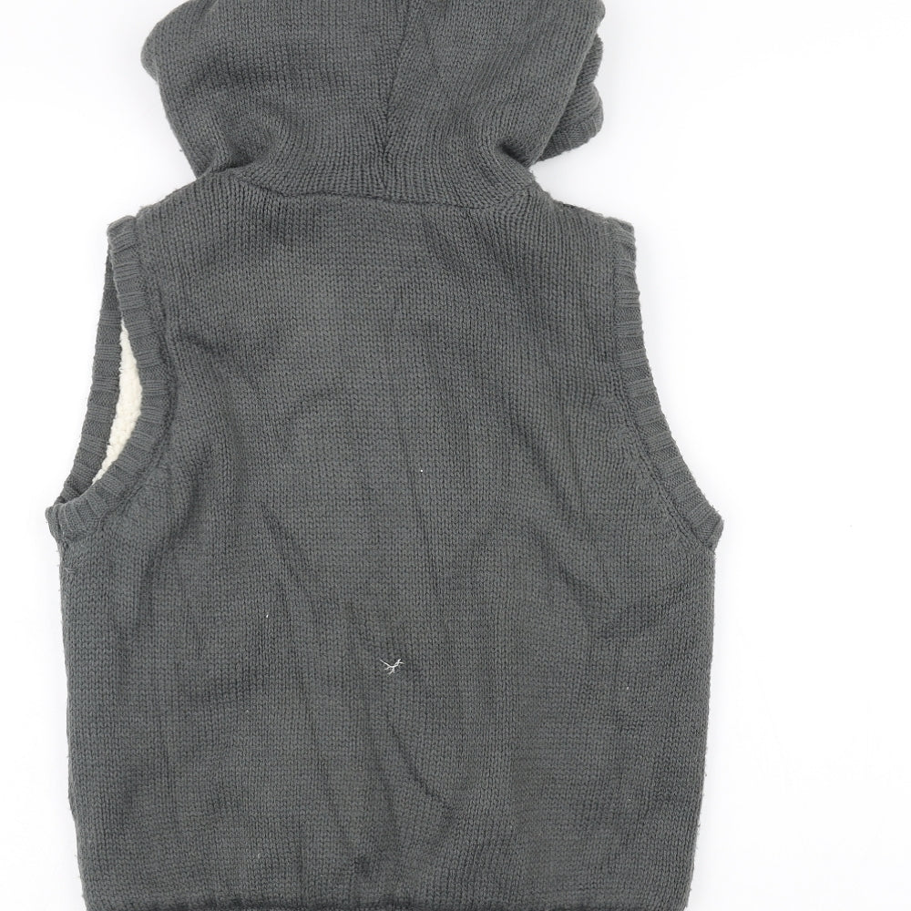 AriZona Womens Grey  Knit Jacket Coatigan Size M