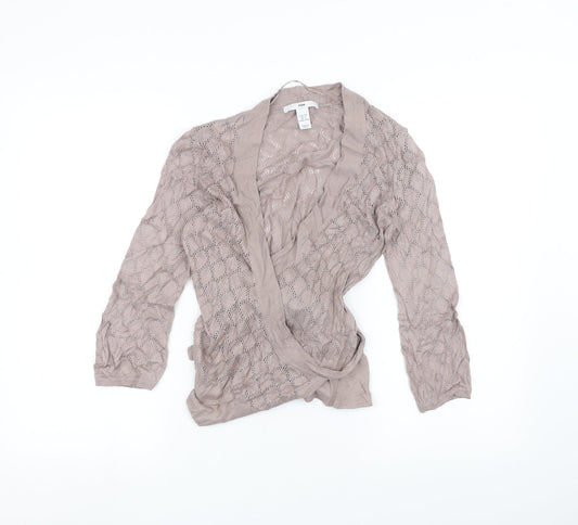 H&M Womens Brown   Cardigan Jumper Size 6