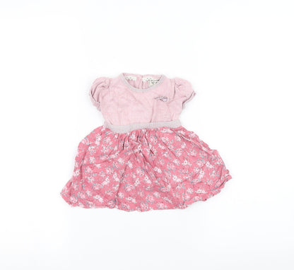 Additional front view of Next Baby Pink A-Line, size 3-6, Months