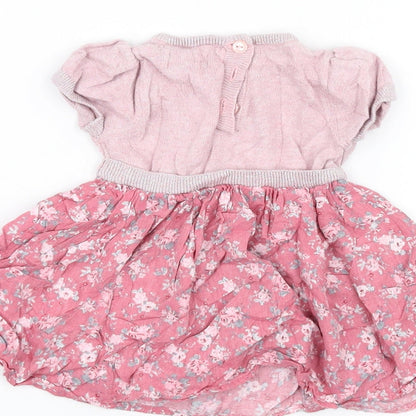 Brand and care label for Next Baby Pink A-Line, size 3-6, Months