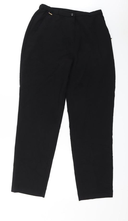 Marks and Spencer Womens Black   Dress Pants Trousers Size 14 L29 in