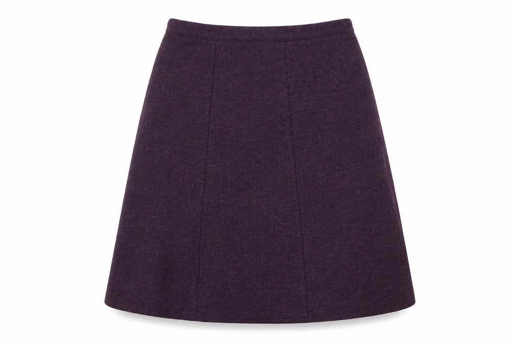 Nicole Lewis Womens Purple   A-Line Skirt Size 14