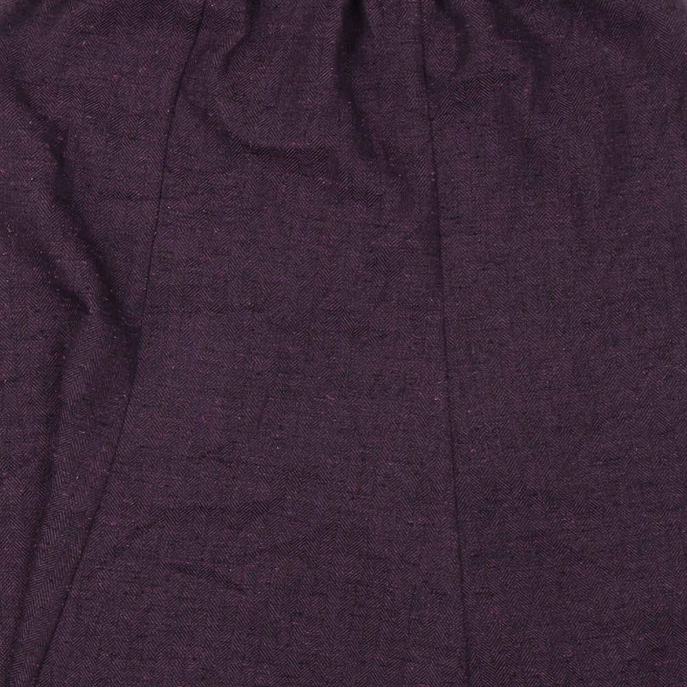 Nicole Lewis Womens Purple   A-Line Skirt Size 14