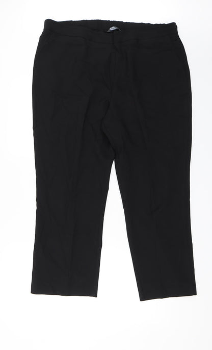 Preworn Womens Black   Dress Pants Trousers Size 18 L25 in
