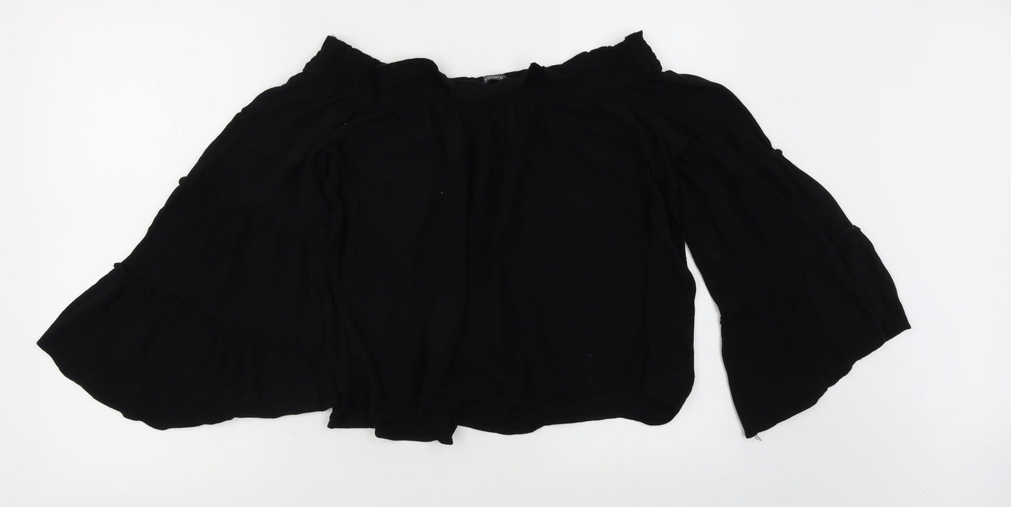 Primark  Womens Black   Cropped Blouse Size 16