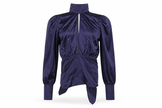 Preworn Womens Blue   Cropped Blouse Size S