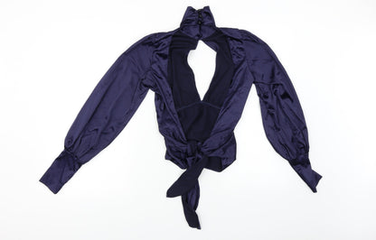 Preworn Womens Blue   Cropped Blouse Size S