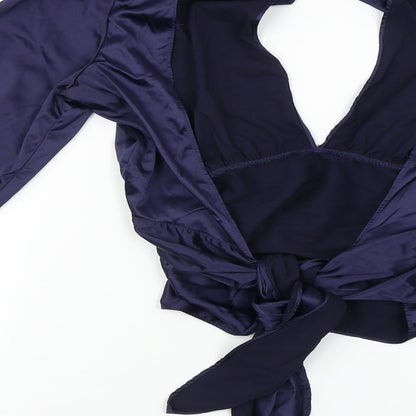 Preworn Womens Blue   Cropped Blouse Size S