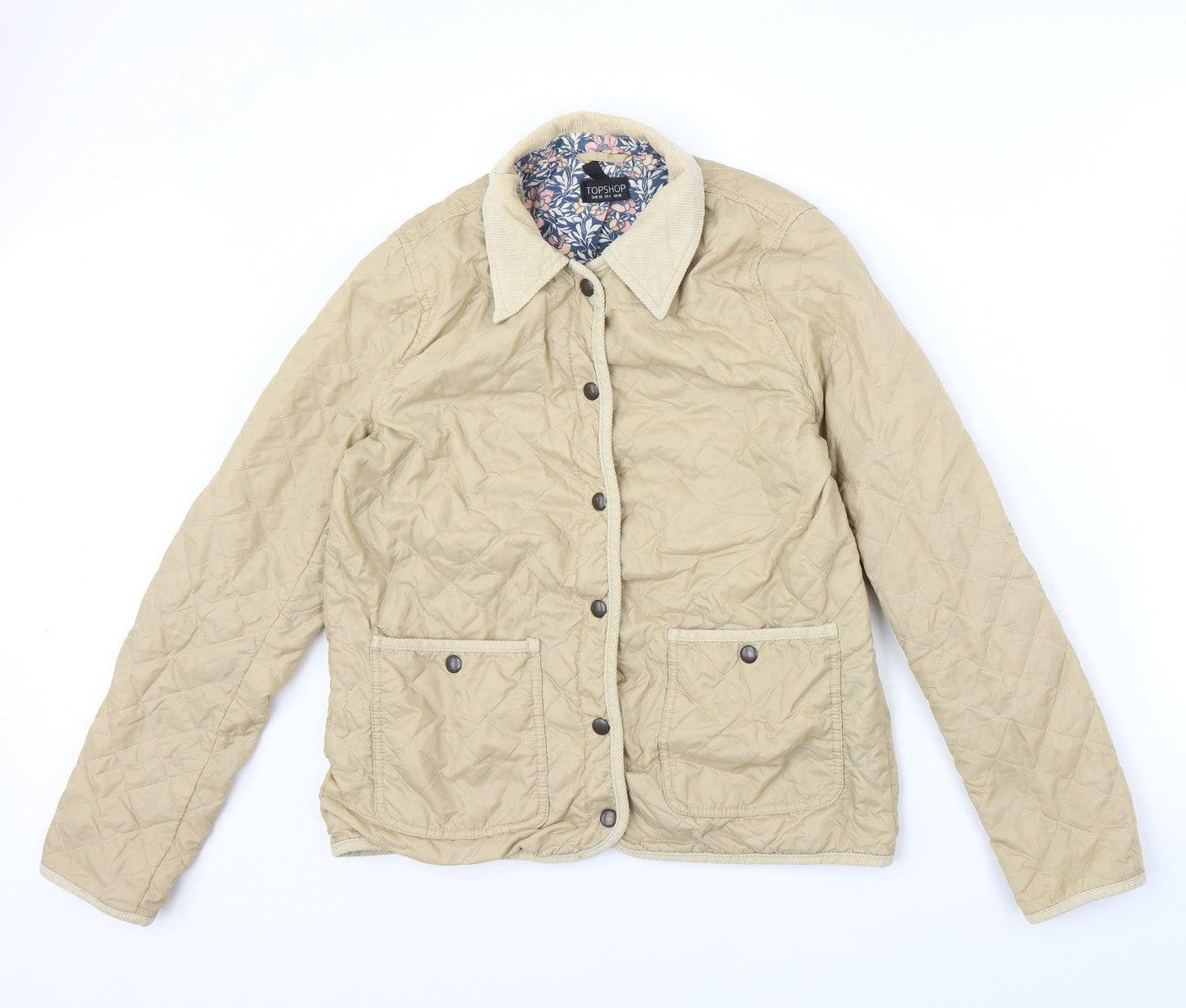 Topshop Womens Brown   Jacket  Size 10  - elbow patches