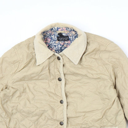 Topshop Womens Brown   Jacket  Size 10  - elbow patches