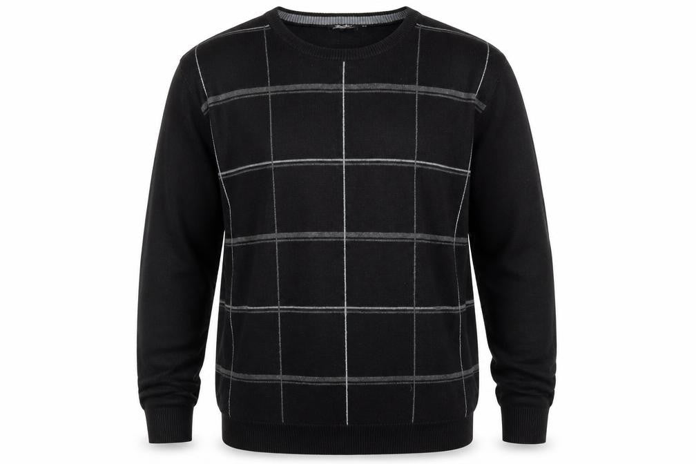 Taylor & Wright Mens Black Plaid  Pullover Jumper Size M
