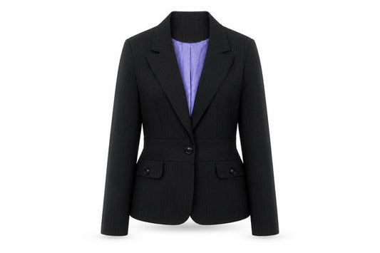 George Womens Black Striped  Jacket Blazer Size 14