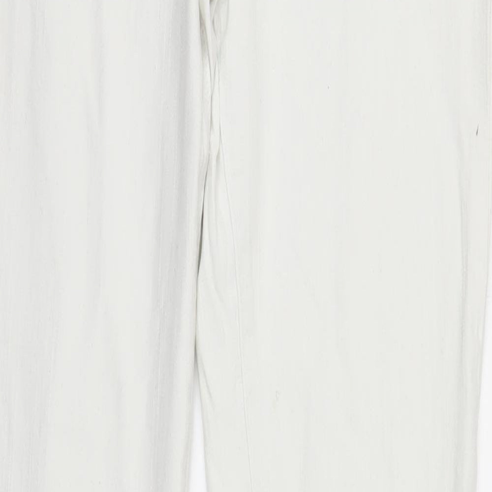 Preworn Womens White  Denim Straight Jeans Size 10 L30 in