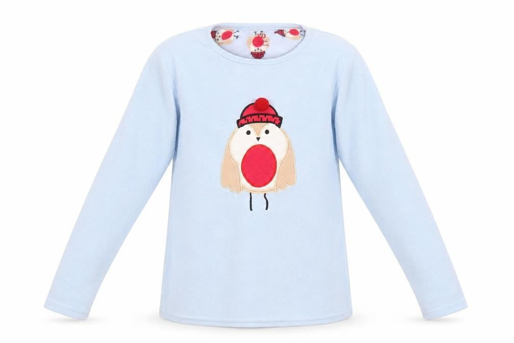 YD Girls Blue  Fleece Top Pyjama Top Size 12-13 Years