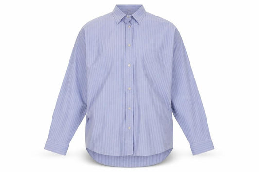 Classics Casuals Mens Blue Striped   Button-Up Size L