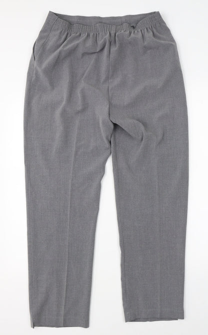 Preworn Womens Grey   Dress Pants Trousers Size 14 L27 in