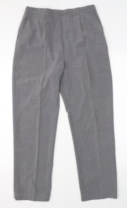 Preworn Womens Grey   Dress Pants Trousers Size 14 L27 in