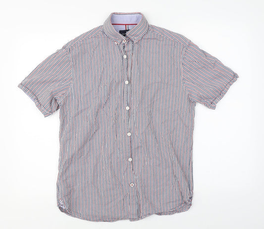 Marks & Spencer Mens Multicoloured Striped   Button-Up Size S