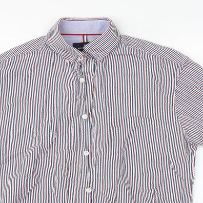 Marks & Spencer Mens Multicoloured Striped   Button-Up Size S
