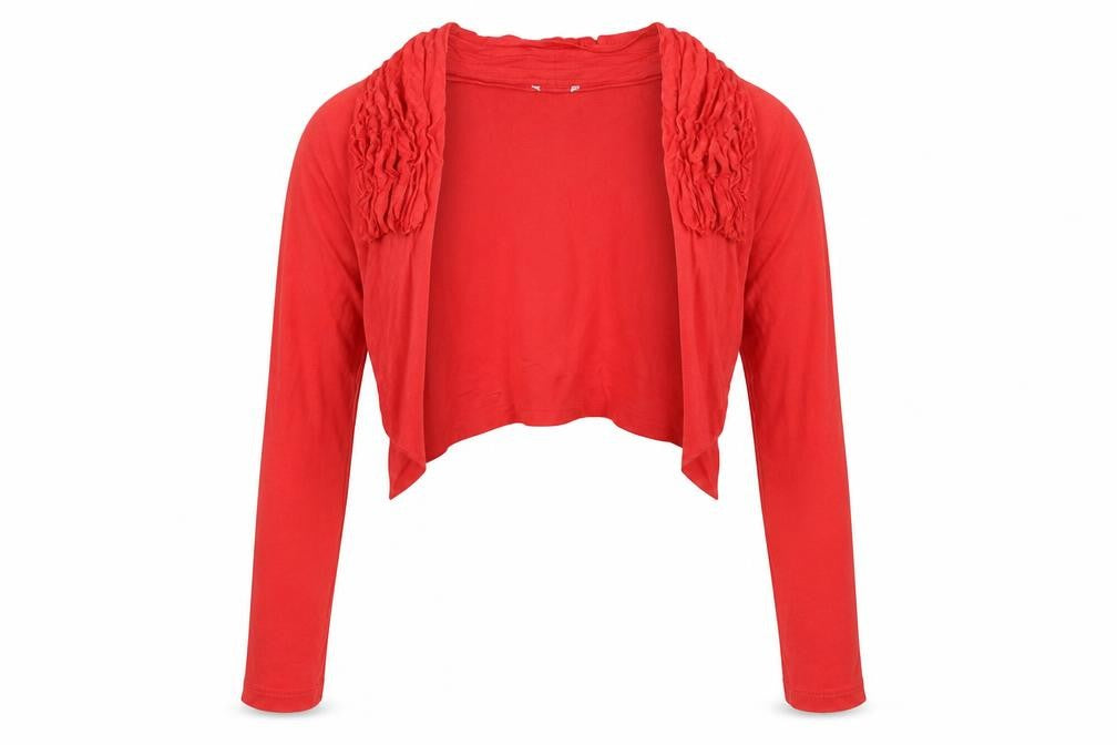 Per Una Womens Red   Shrug Jumper Size 14