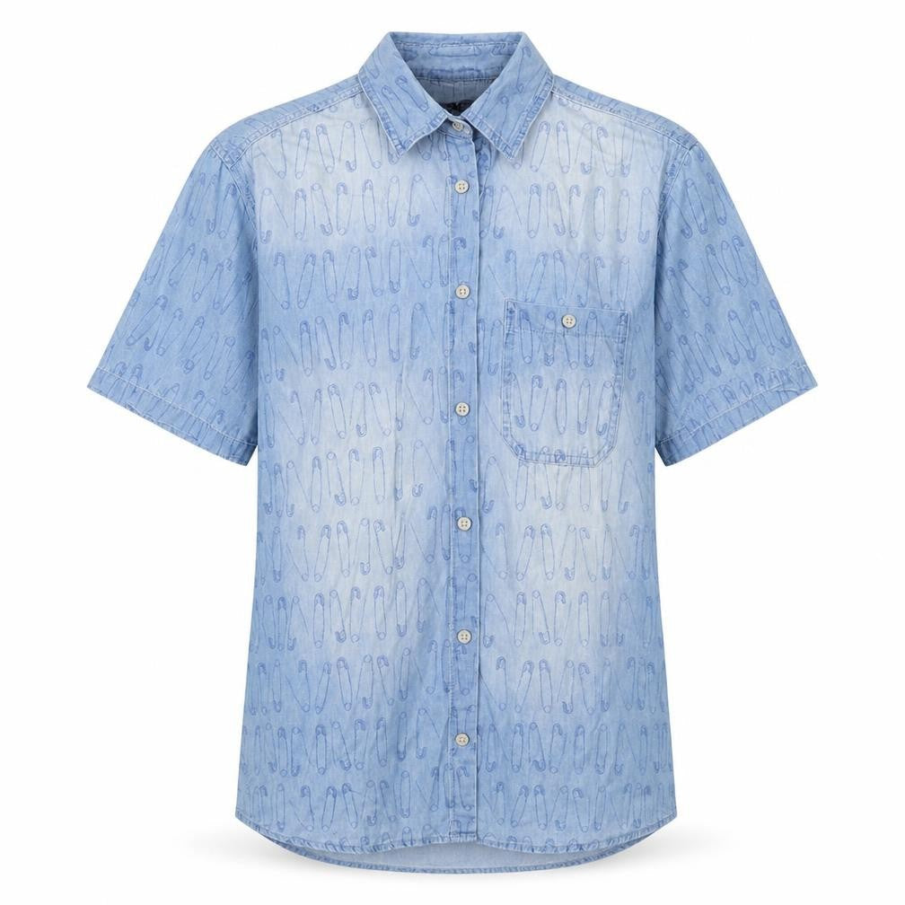 J Heart & Bros Mens Blue    Button-Up Size L