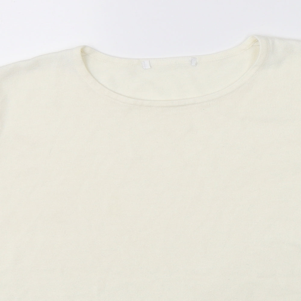 Marks & Spencer Womens Beige   Basic T-Shirt Size 14