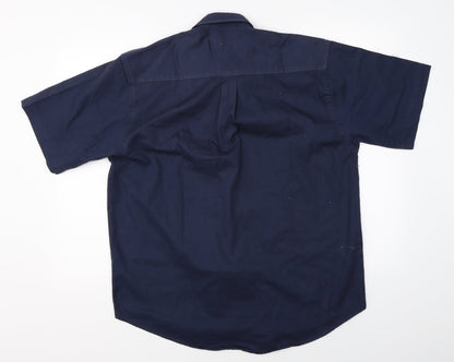 Metropol Mens Blue    Button-Up Size M